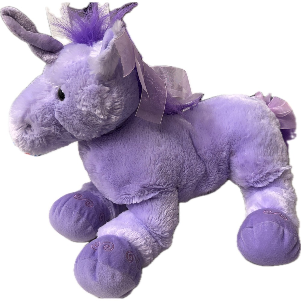 Toys "R" Us Purple Unicorn Plush Large 20" Stuffed Animal Shimmer Horn